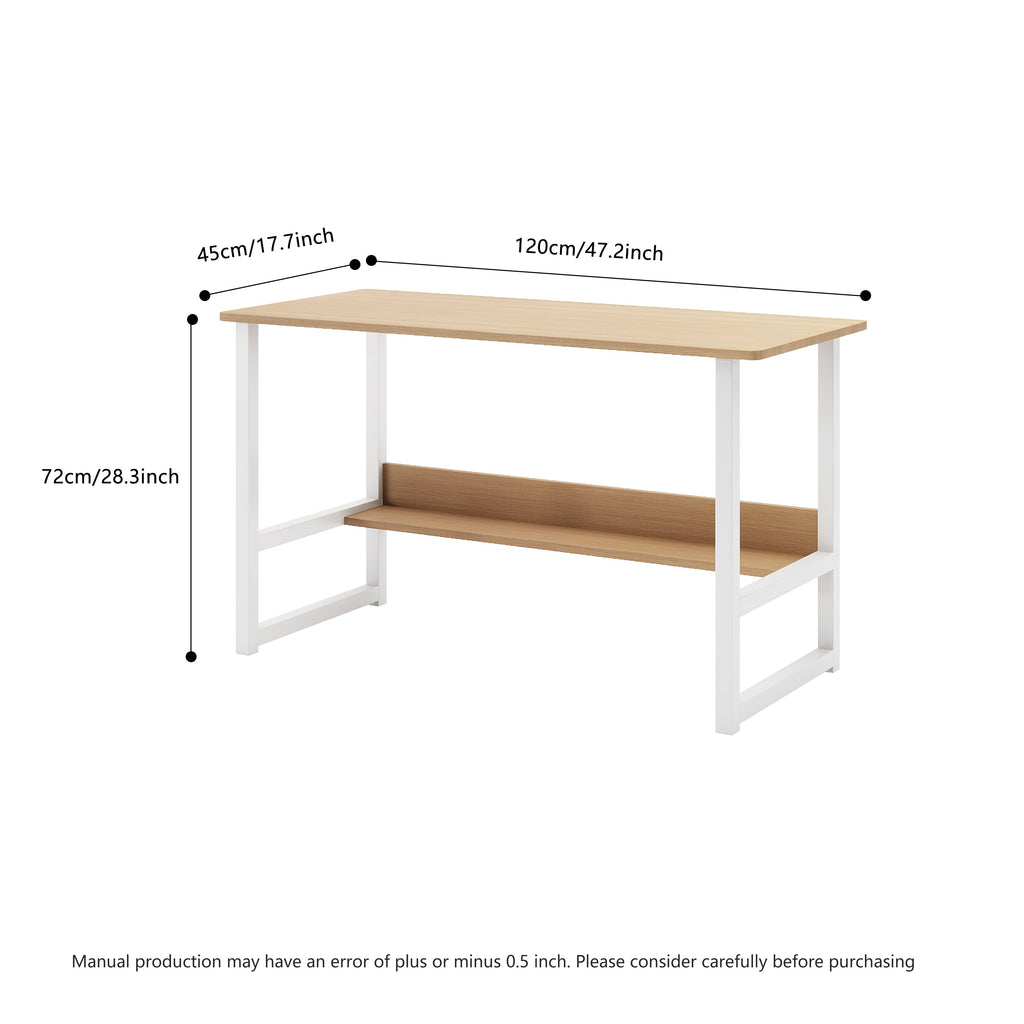 Wooden Student Desk with Storage Rack