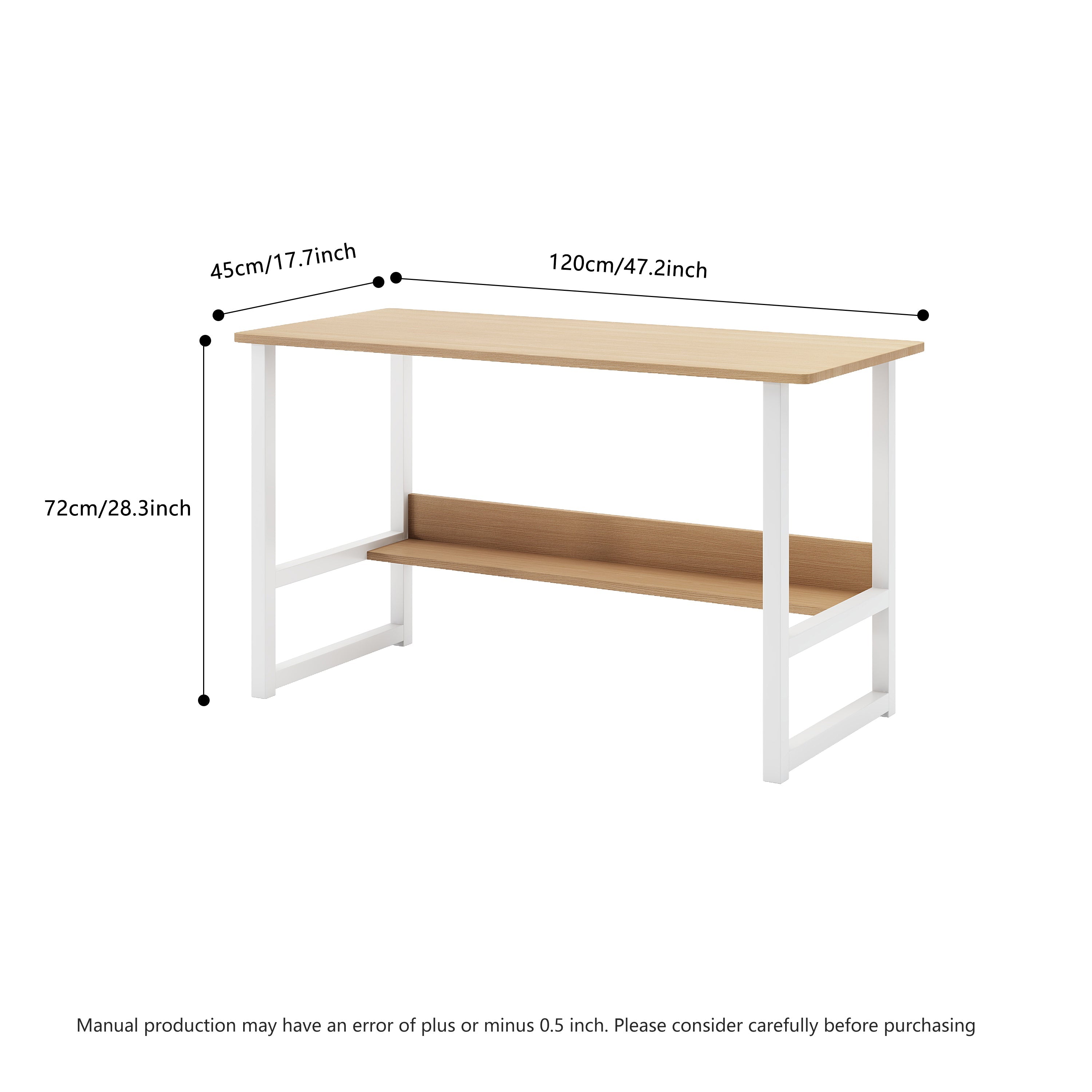 Wooden Student Desk with Storage Rack