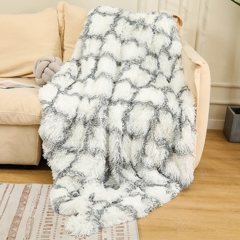 Photography Props, Small Rainbow Blankets, Nordic Style Office Lazybones, Nap Blankets, Tie Dyed Sofa Blankets, Plush Blankets