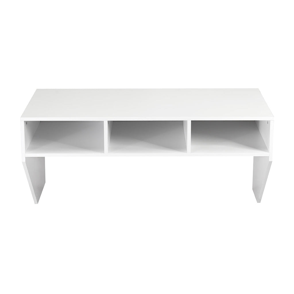 Wall-Mounted Floating Desk Shelf – White