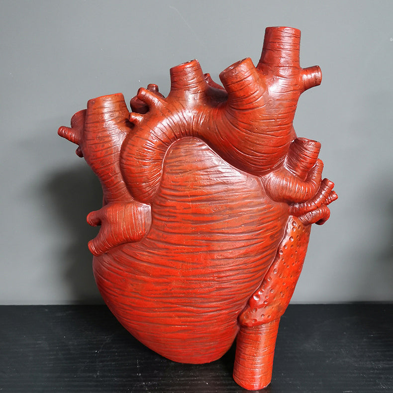 Heart vase resin ornament model room countertop living room vase dining table dry flower arrangement