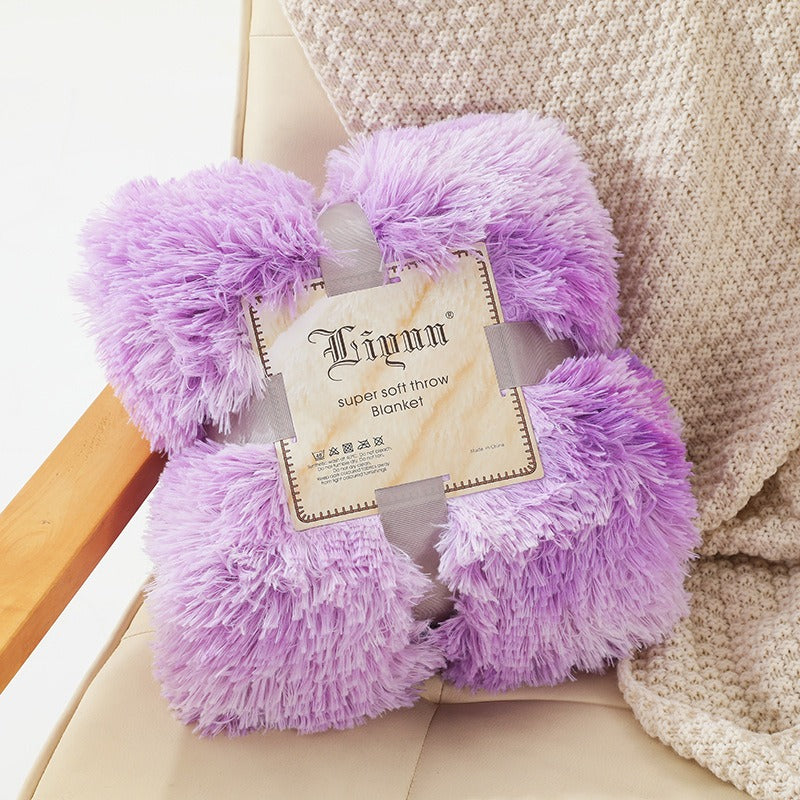 Photography Props, Small Rainbow Blankets, Nordic Style Office Lazybones, Nap Blankets, Tie Dyed Sofa Blankets, Plush Blankets