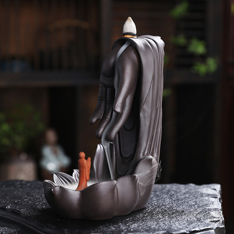 Bergamot Lotus Creative Backflow Aromatherapy Furnace Home Tea Room Decoration