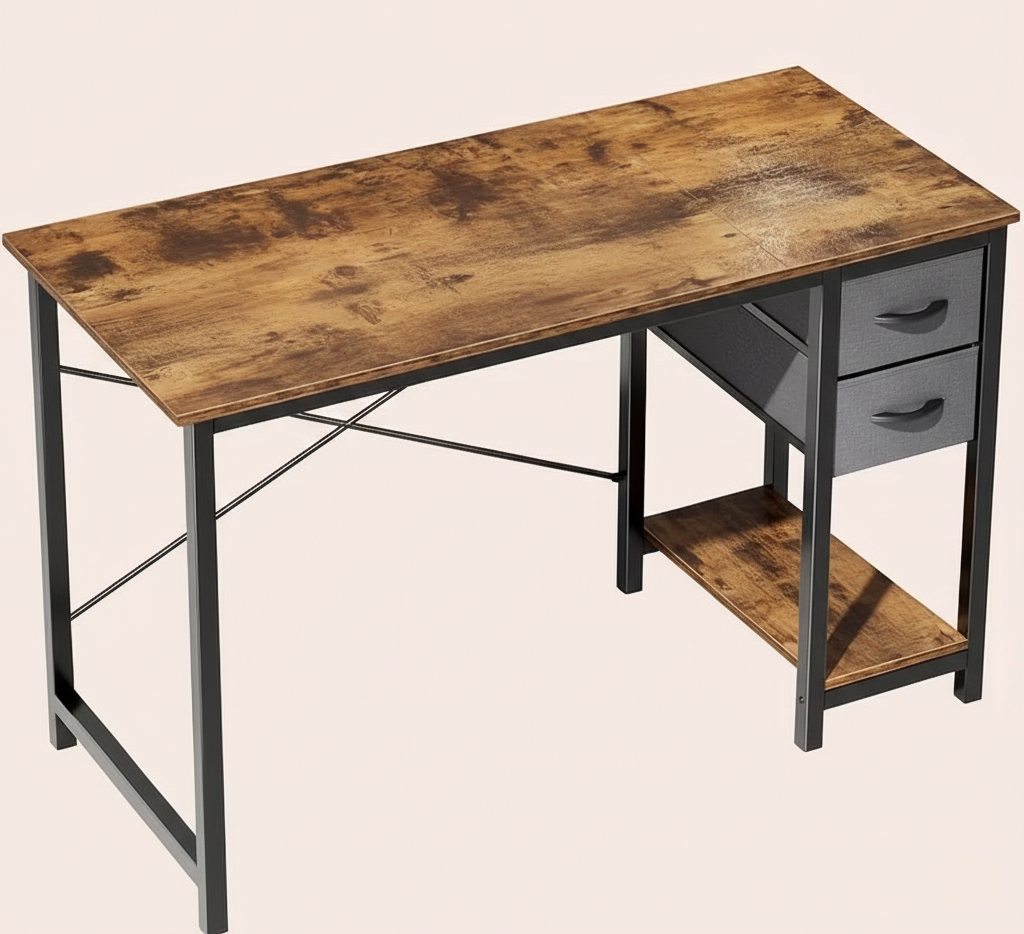 Modern Home Office Desk with Storage Drawers